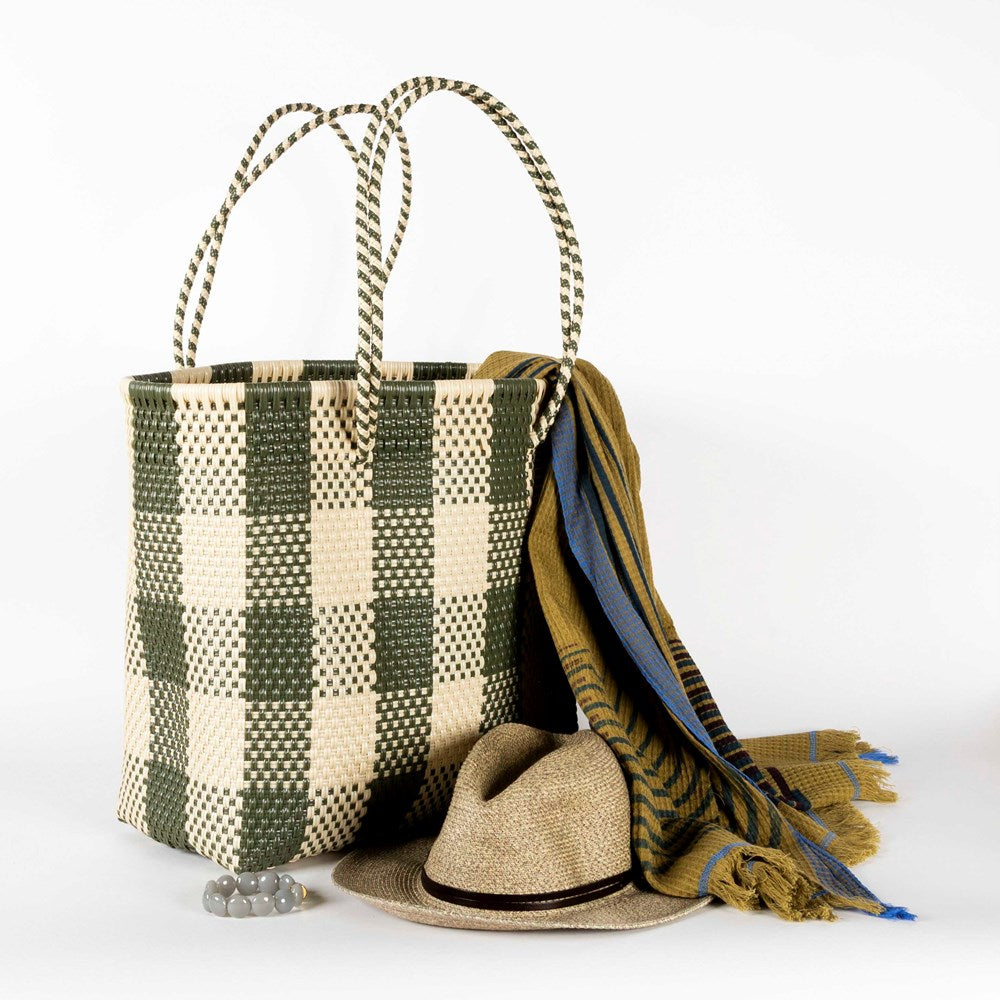Grazia Large Double Handle Basket | Khaki