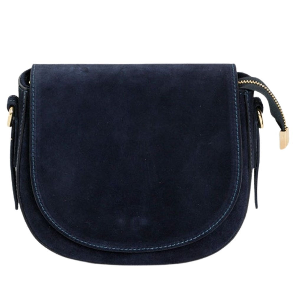 Gabrielle Suede Marine Handbag