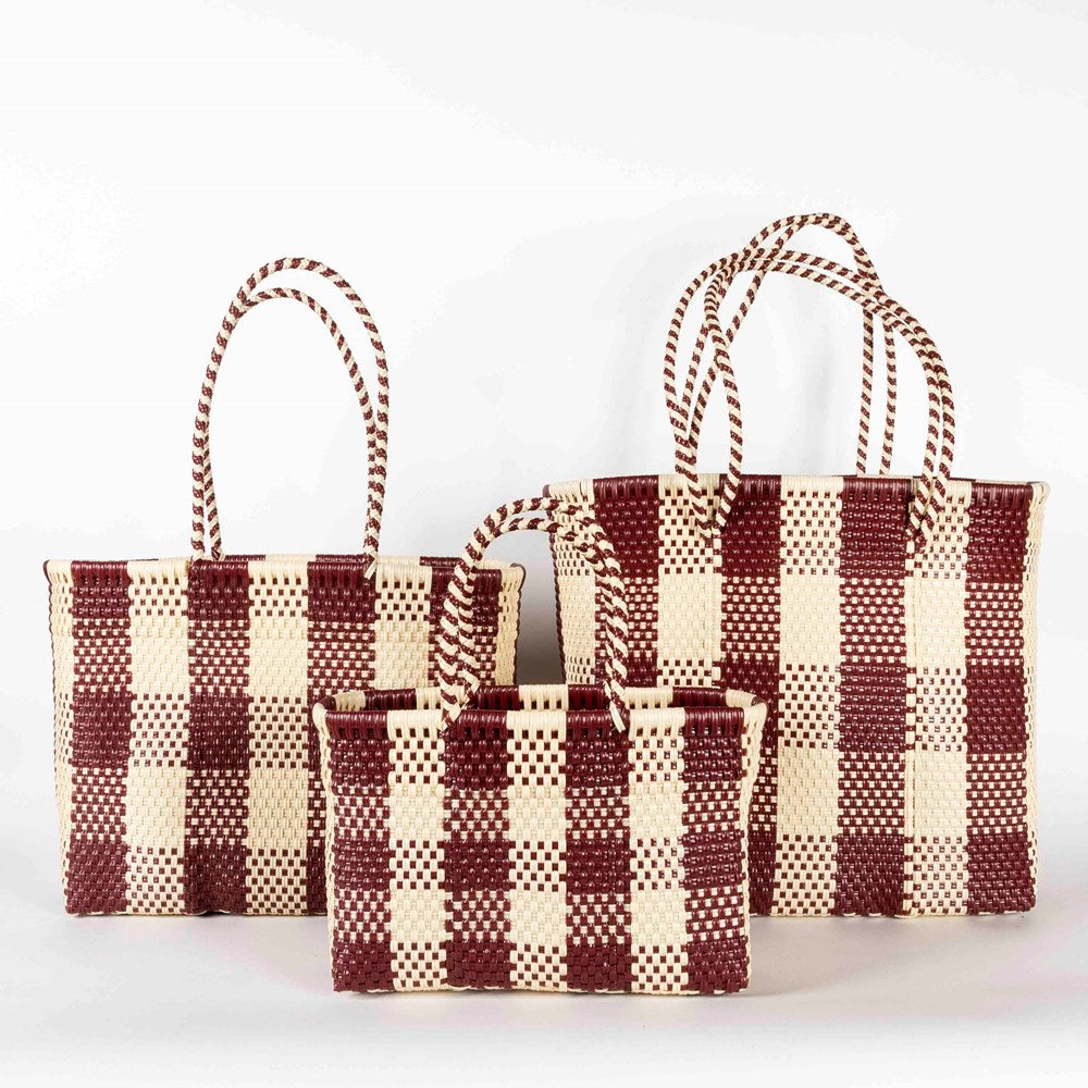 Grazia Medium Basket | Bordeaux