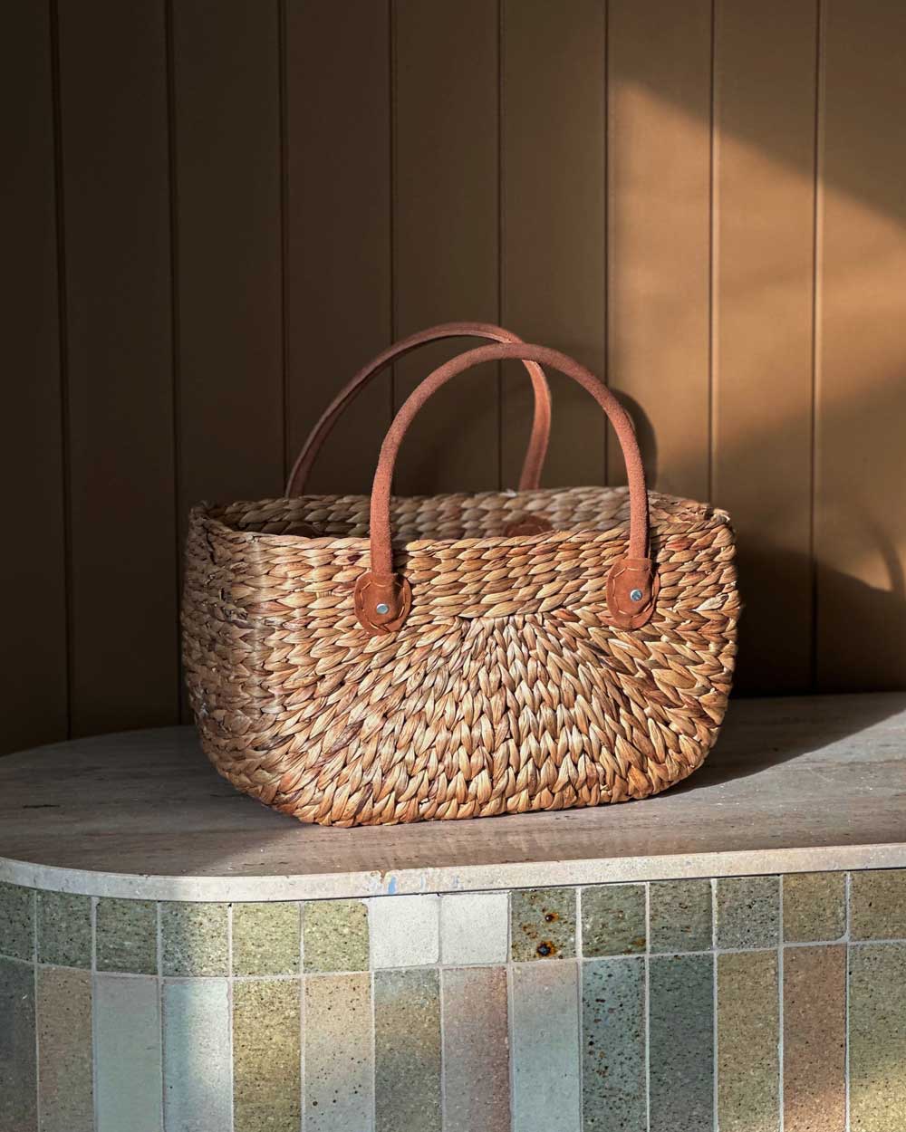 Suede Handle Harvest Basket - Large | Robert Gordon