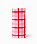 NOSS Large Vase - Pink & Red Gingham