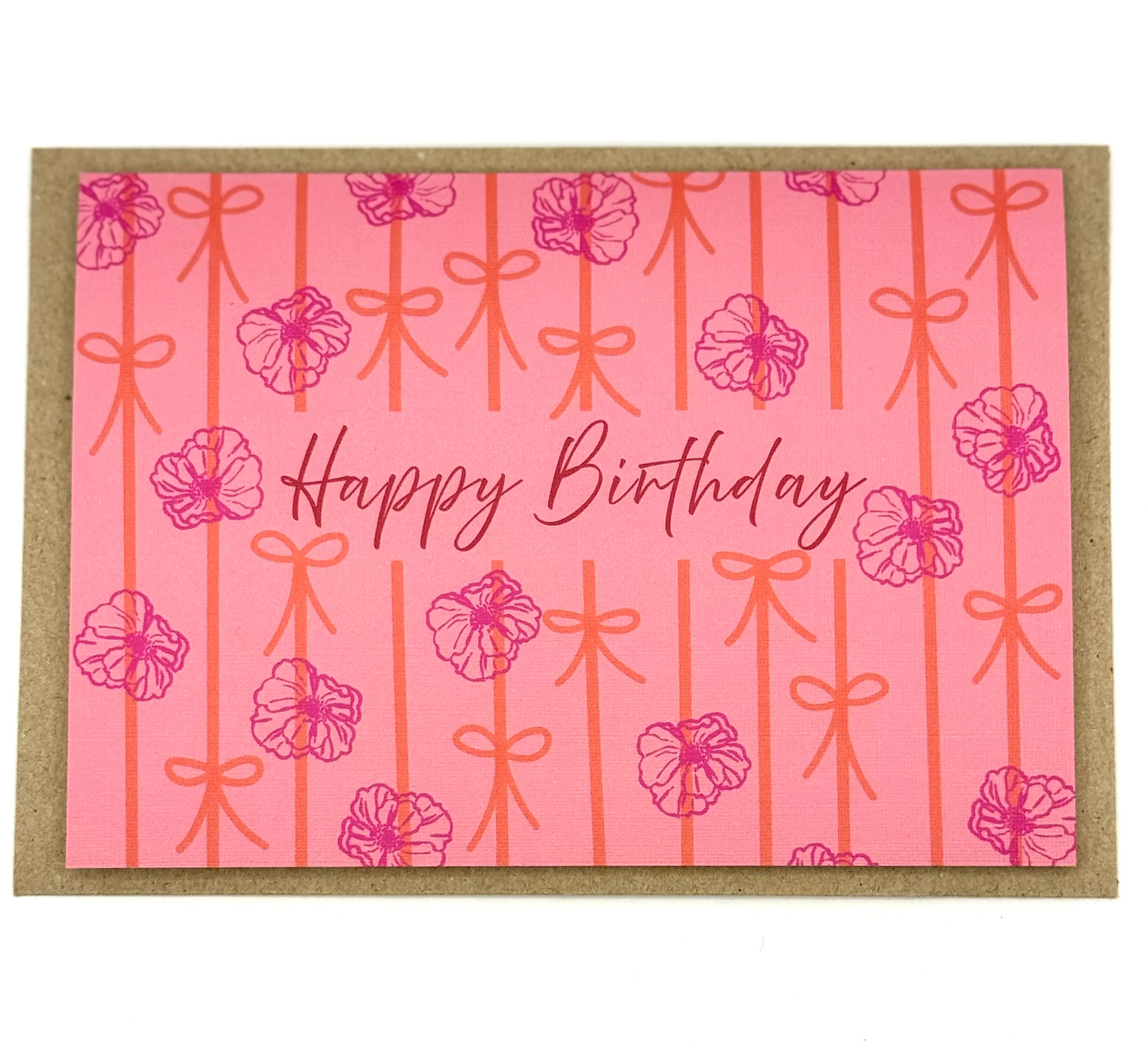 Peony Birthday Bow