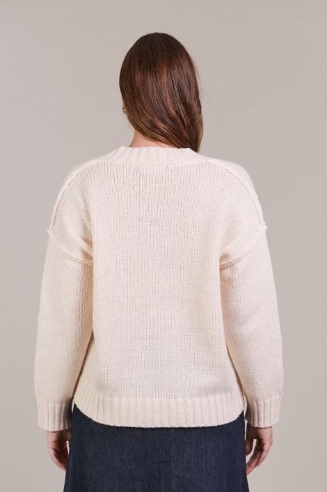 Katana Cardigan - Ecru