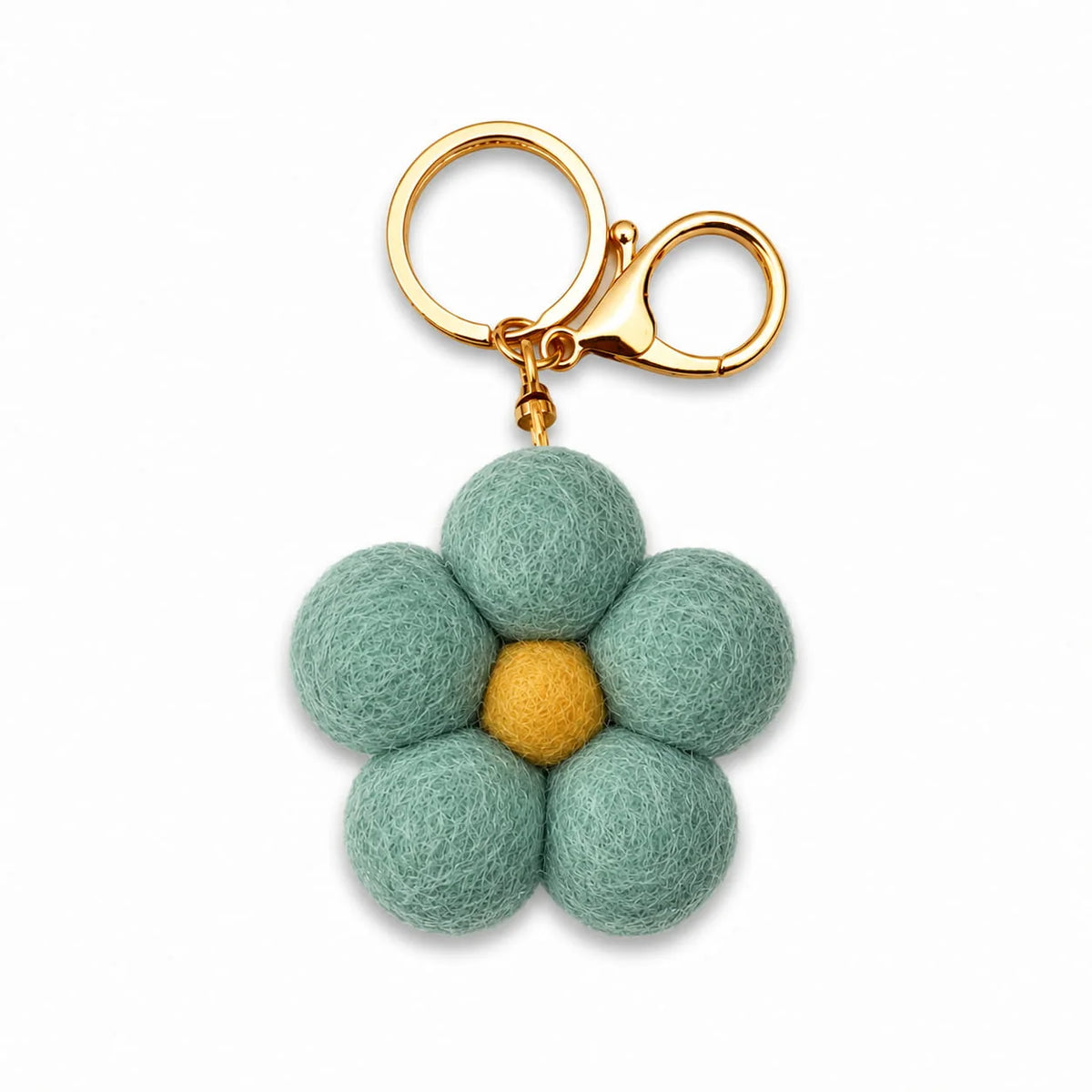 Felt Flower Keychain | Bag Charm - Vintage Petals