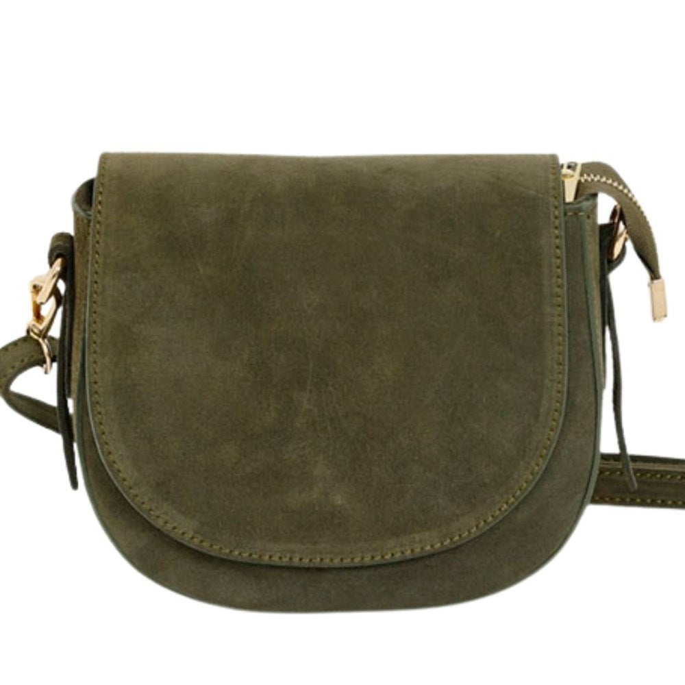 Gabrielle Suede Khaki Handbag