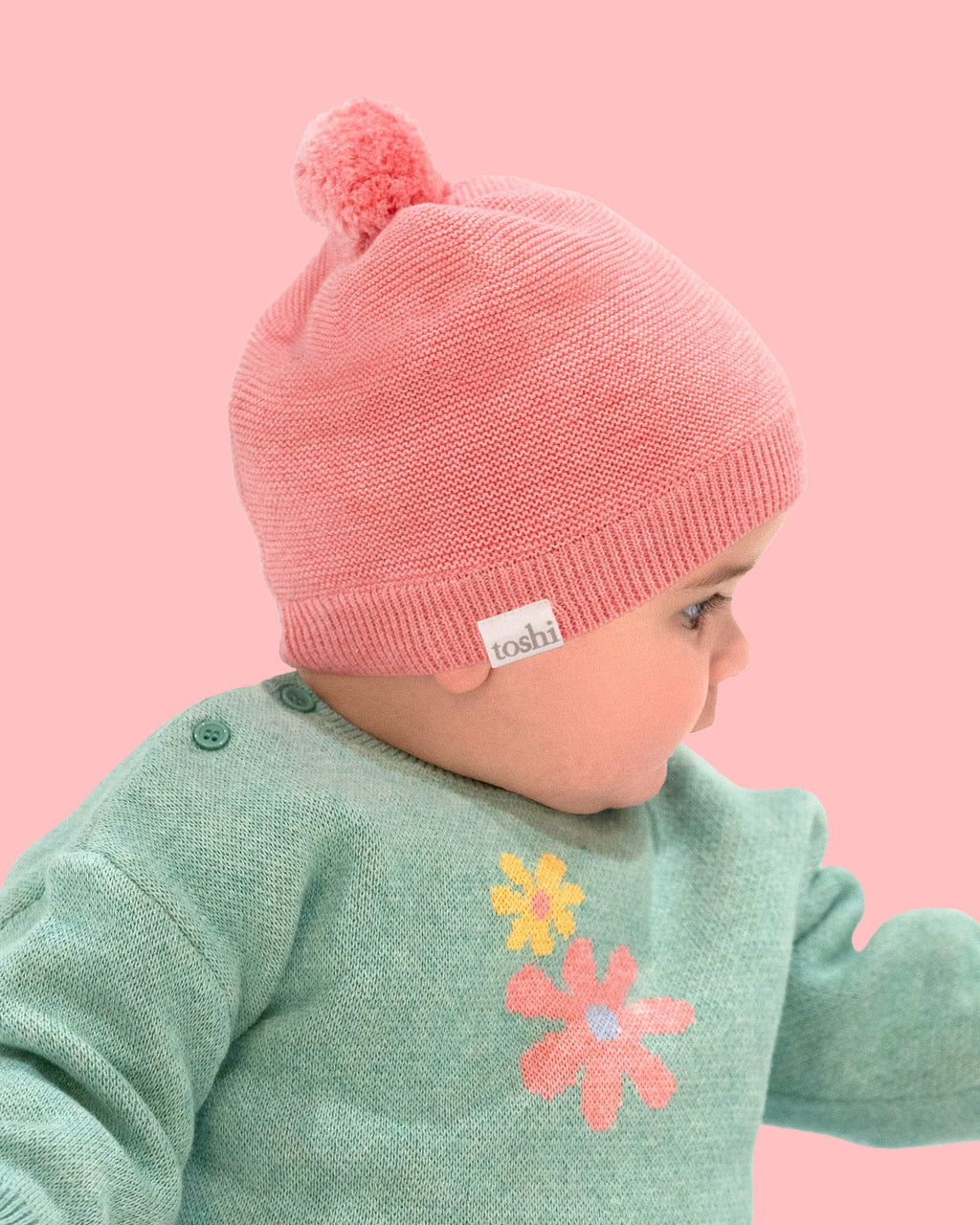 Organic Beanie Love - Carmine