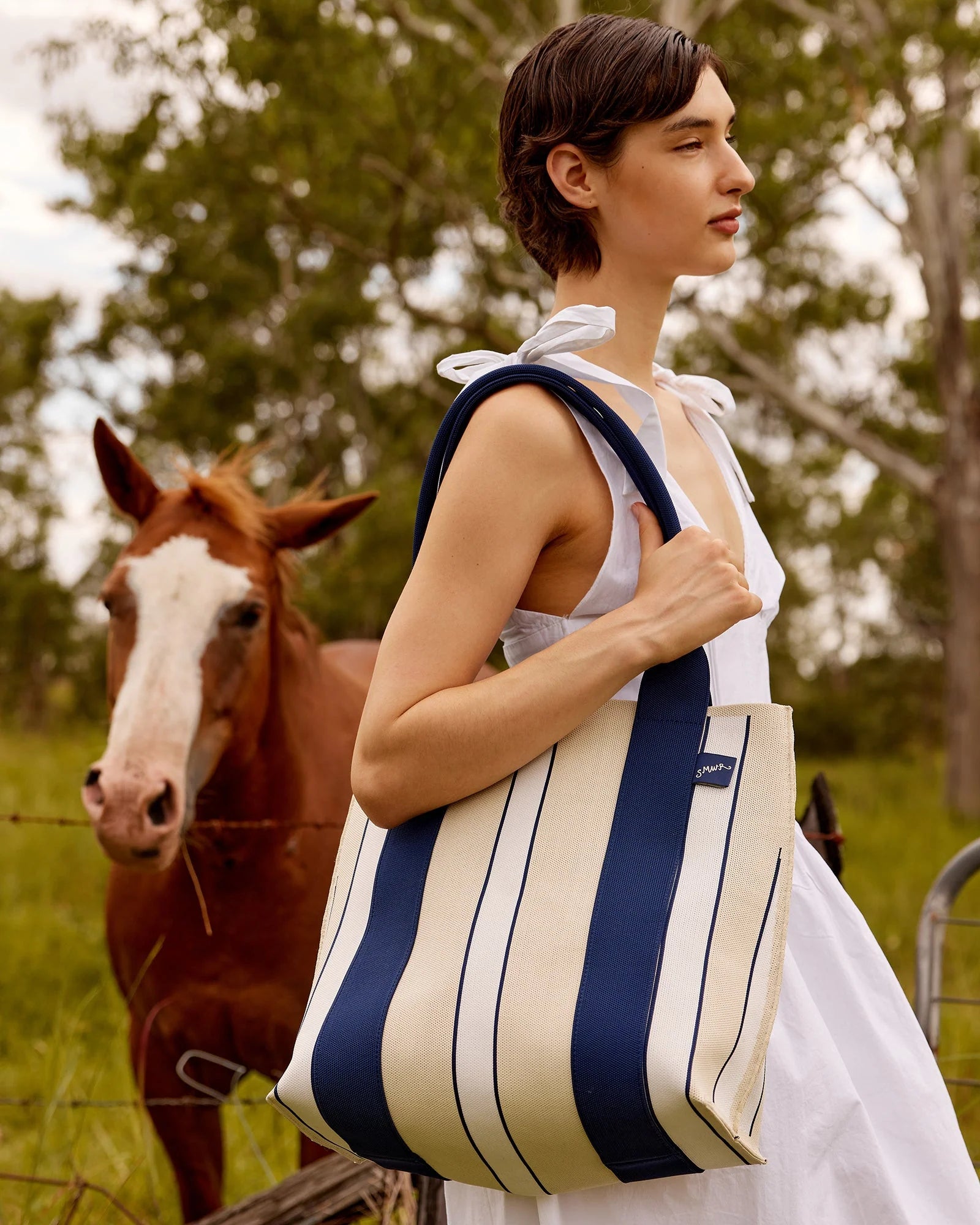 SMWR. Knitted Tote Bag | Meadow