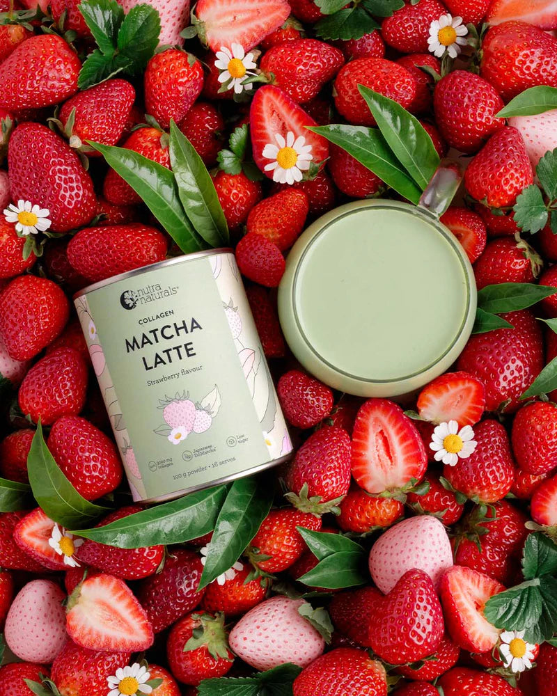 Nutra Natural Collagen Strawberry Matcha Latte