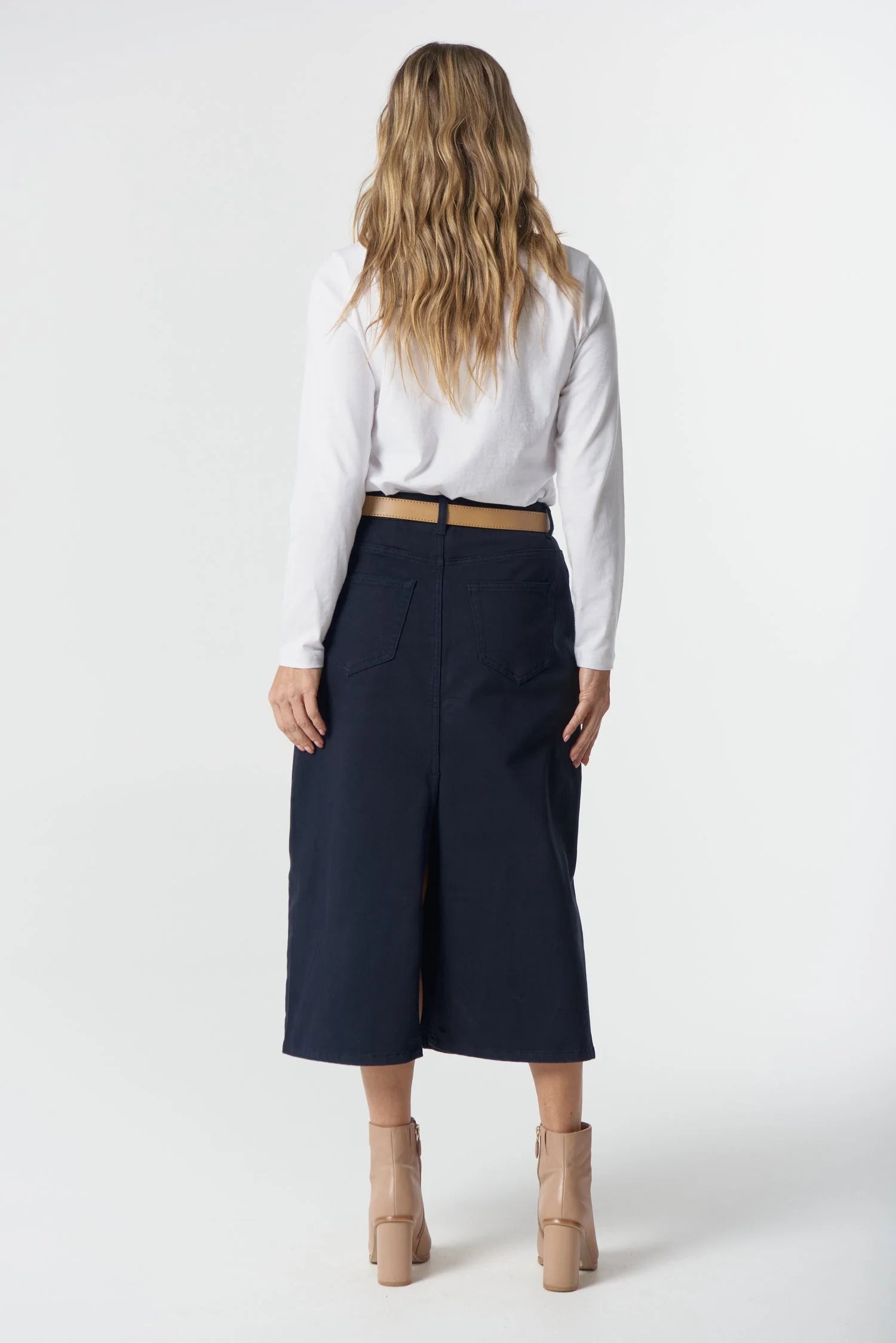 5 Pocket Maxi Skirt - Dark Navy