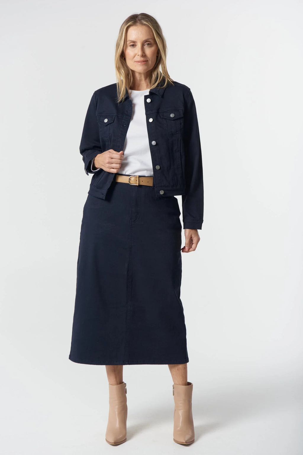 5 Pocket Maxi Skirt - Dark Navy