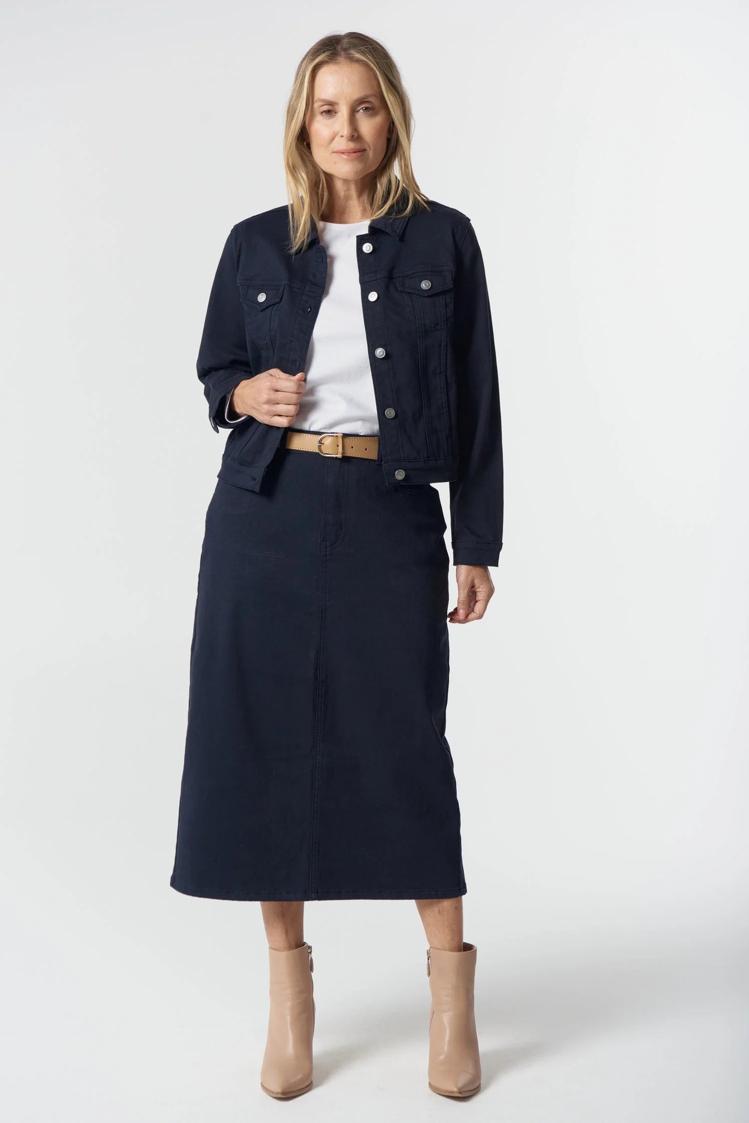5 Pocket Maxi Skirt - Dark Navy