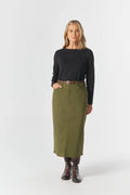 5 Pocket Maxi Skirt - Sage