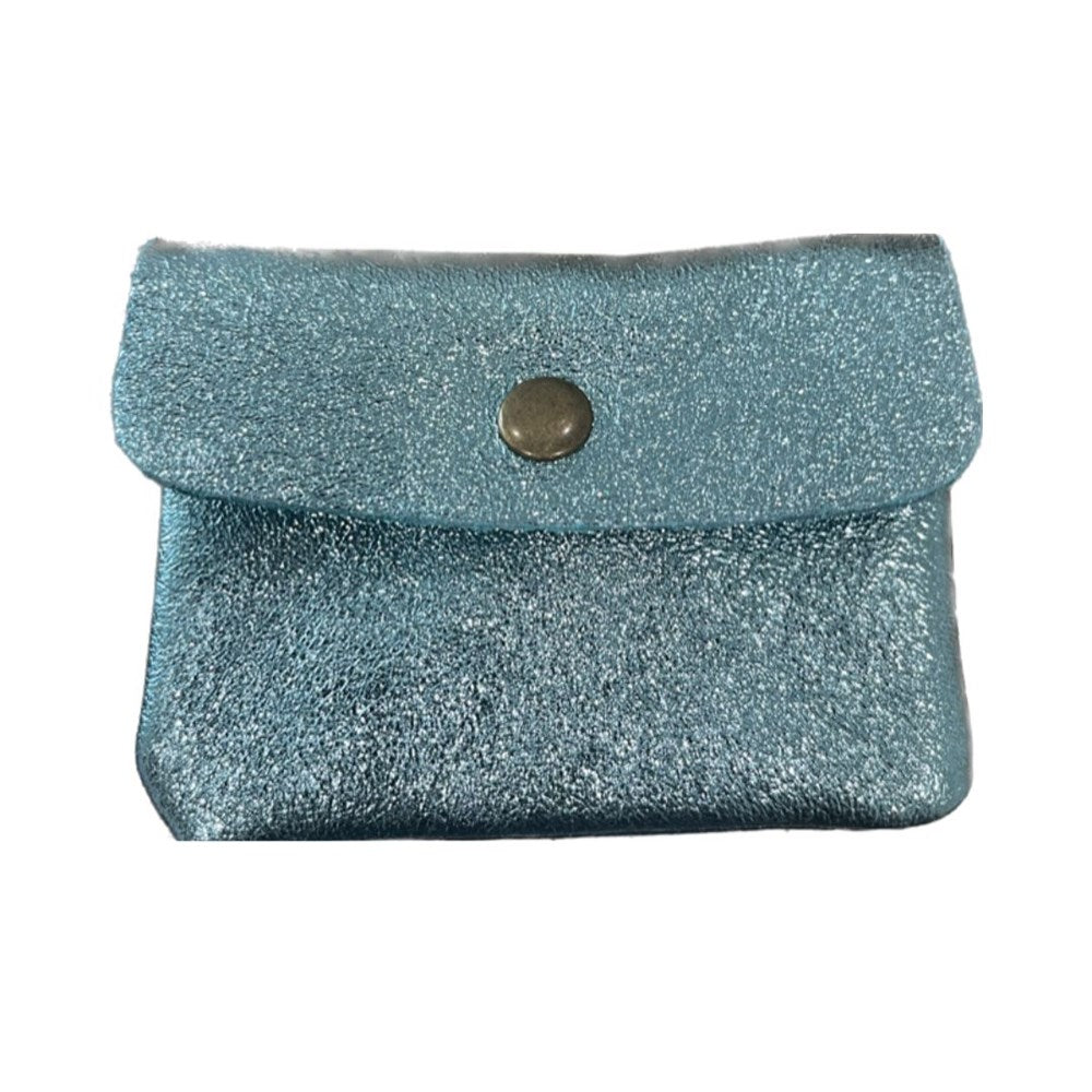 Metallic Coin Purse | Aqua