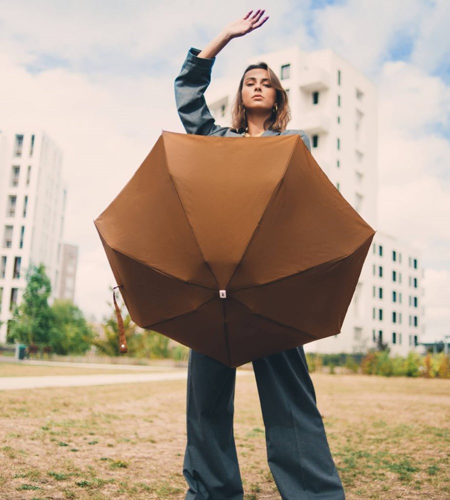 Augustine Micro Umbrella | Caramel