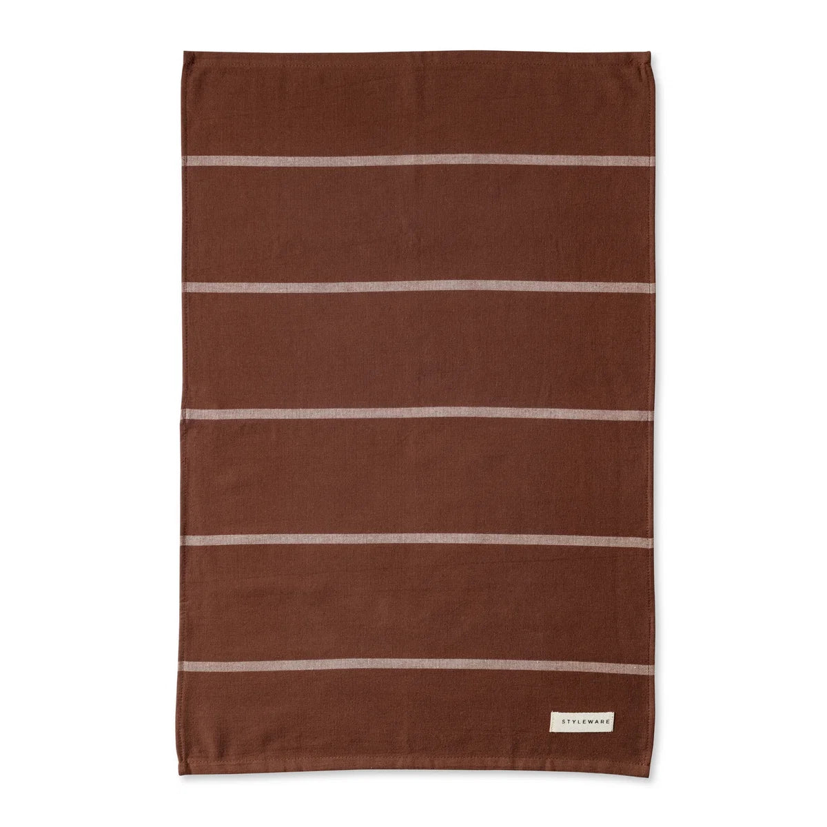 Styleware Between The Lines II Tea Towel | Mocha