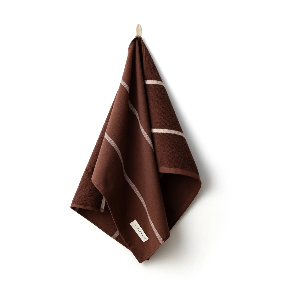 Styleware Between The Lines II Tea Towel | Mocha