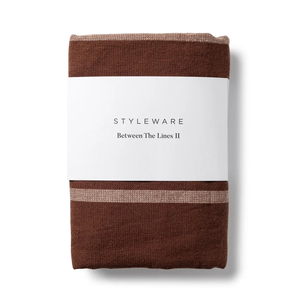 Styleware Between The Lines II Tea Towel | Mocha