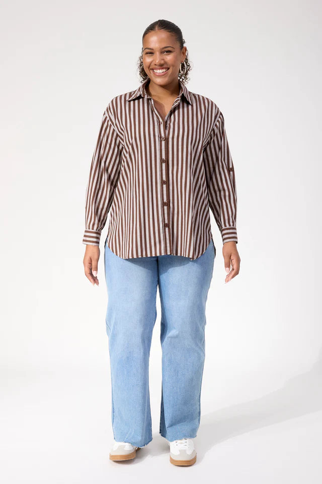 Monterosa Stripe Shirt - Brown