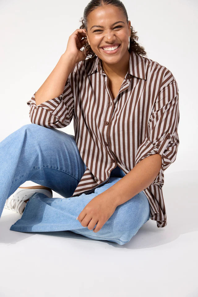 Monterosa Stripe Shirt - Brown