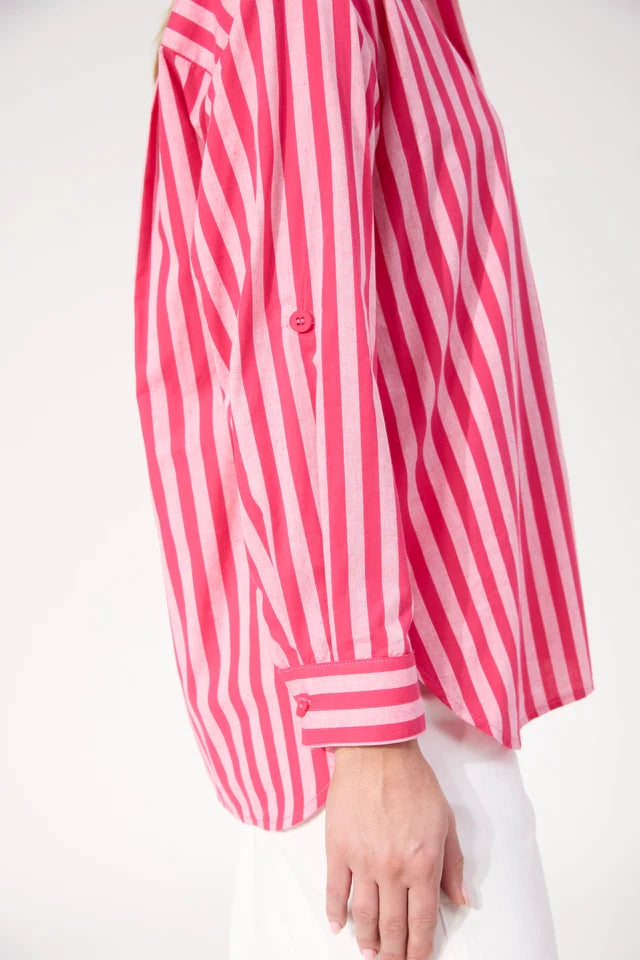 Monterosa Stripe Shirt - Hot Pink