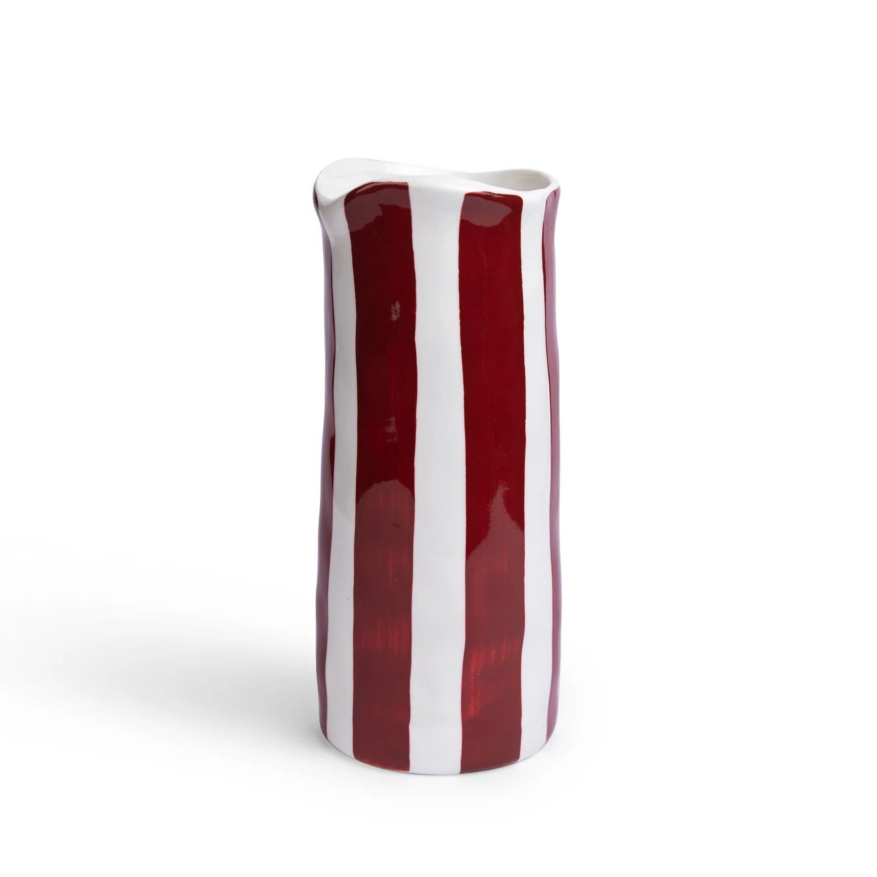 NOSS Medium Vase - Burgundy Stripe
