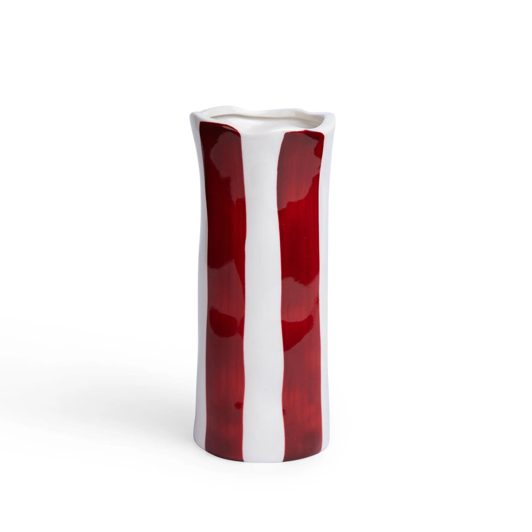 NOSS Small Vase - Burgundy Stripe