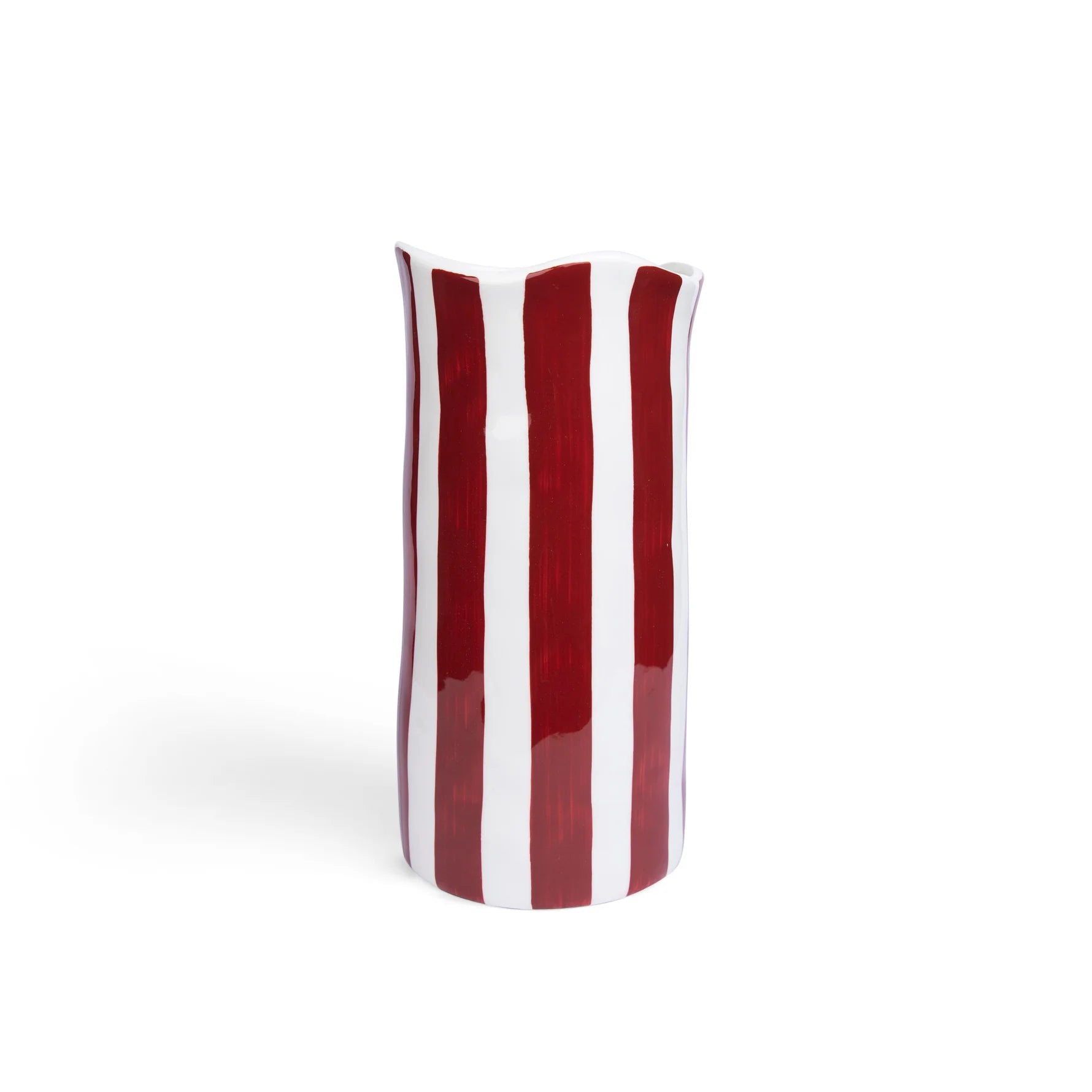 NOSS Large Vase - Burgundy Stripe