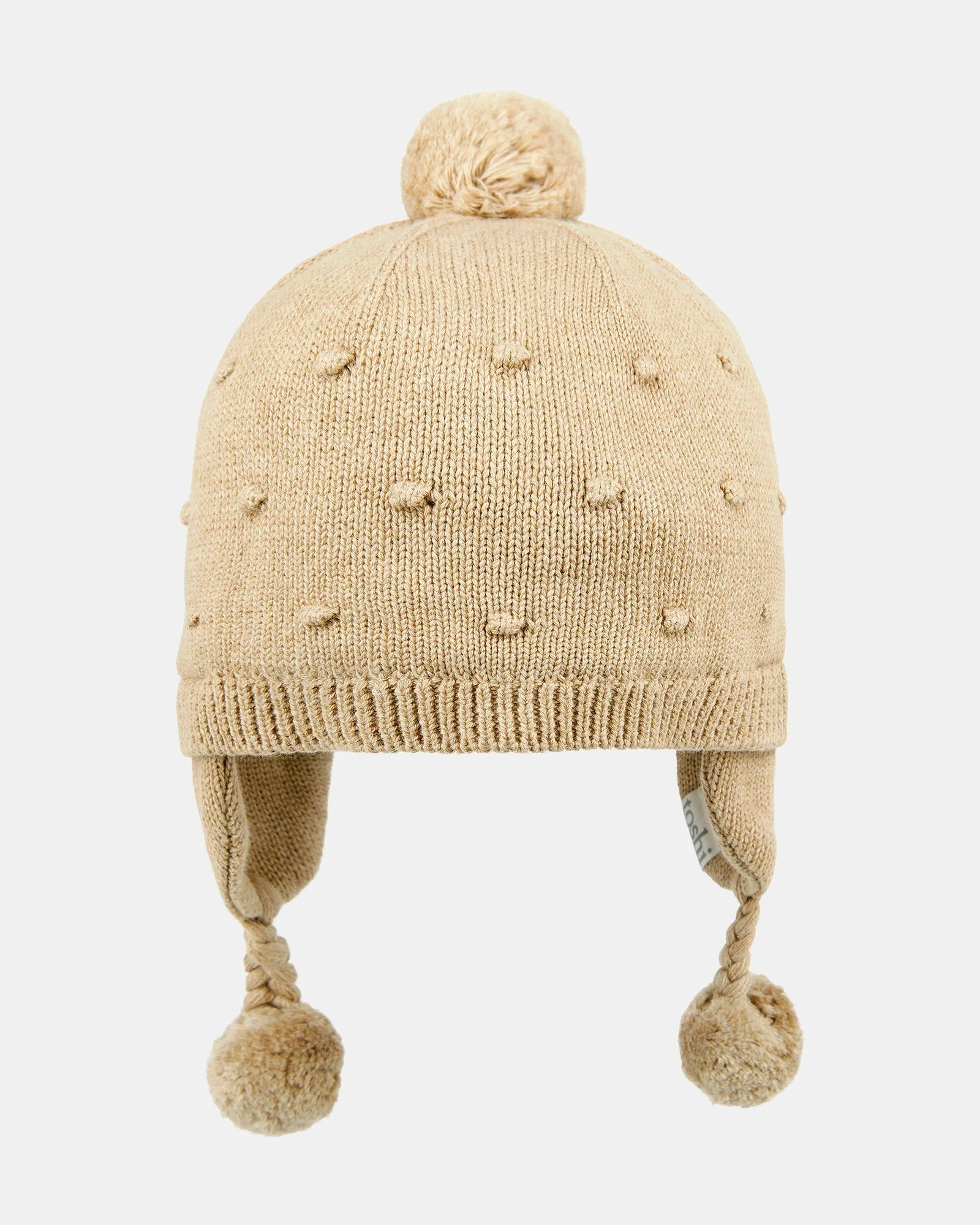 Organic Beanie Earmuff Popcorn - Driftwood