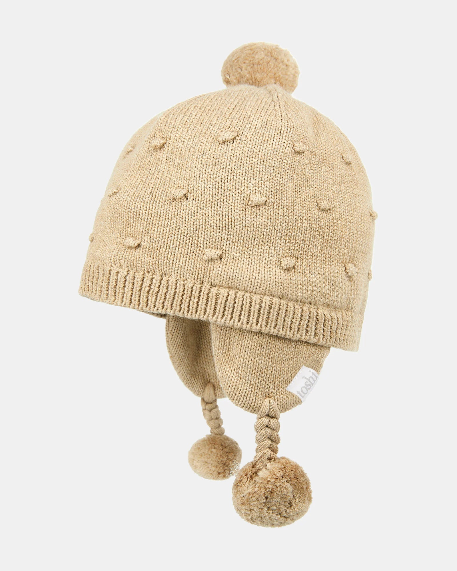 Organic Beanie Earmuff Popcorn - Driftwood