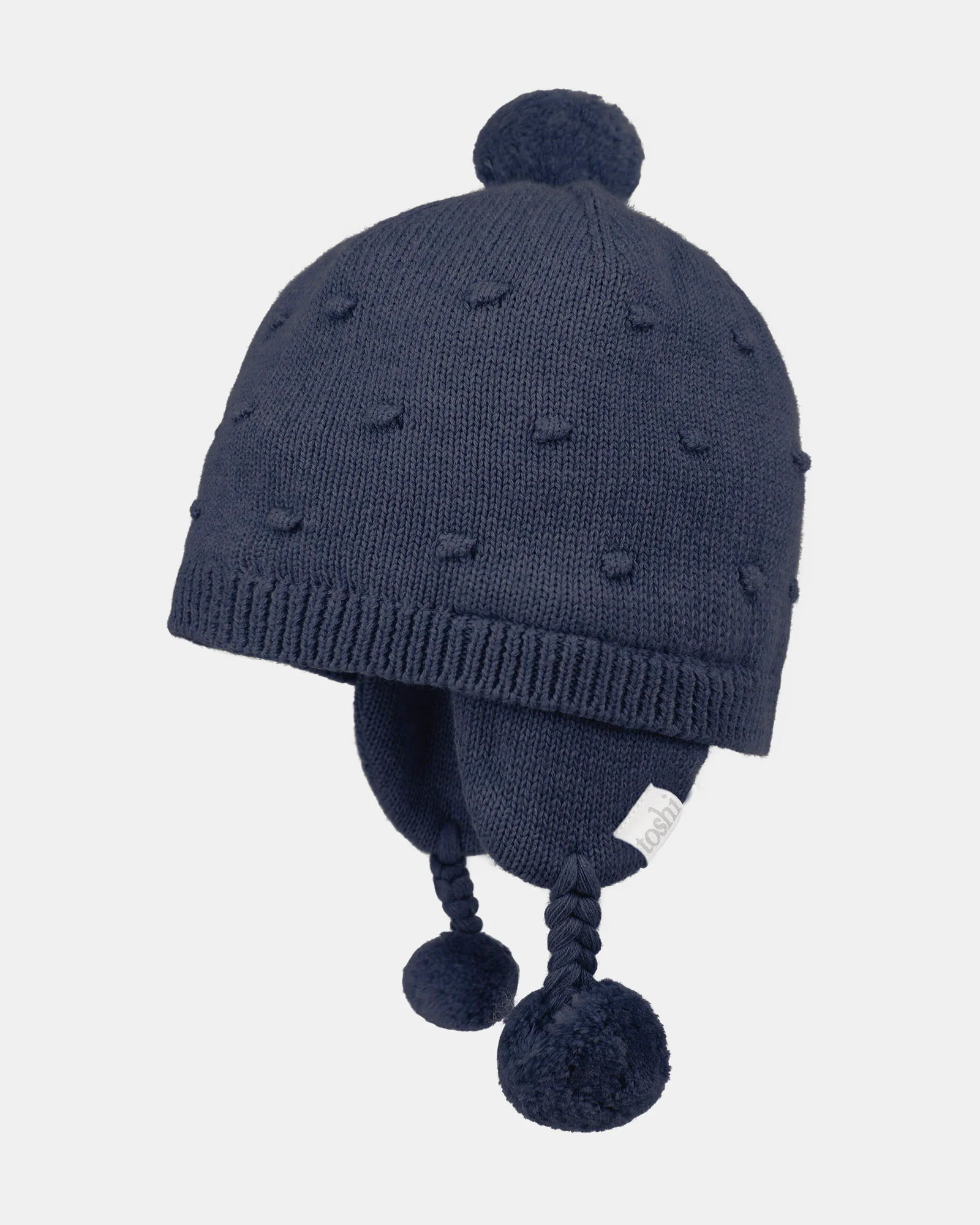 Organic Beanie Earmuff Popcorn - Ink