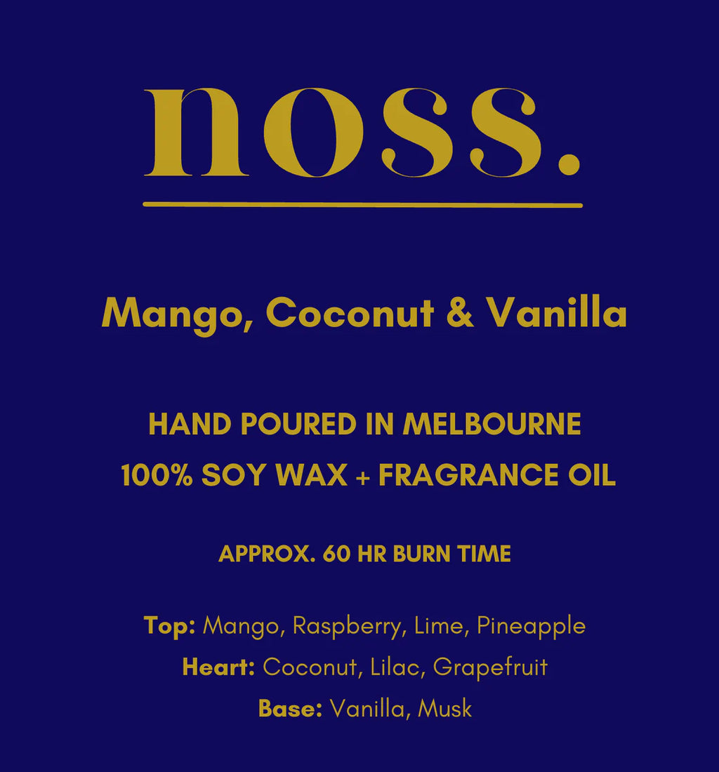 NOSS Large Candle | Mango, Coconut & Vanilla