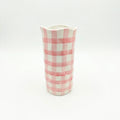 NOSS Ceramic Large Vase | Pink Gingham