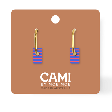 CAMI : Striped Blue/Coral