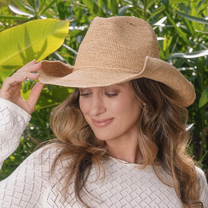 Chloe Cowboy Hat - Natural Raffia | Sundaise