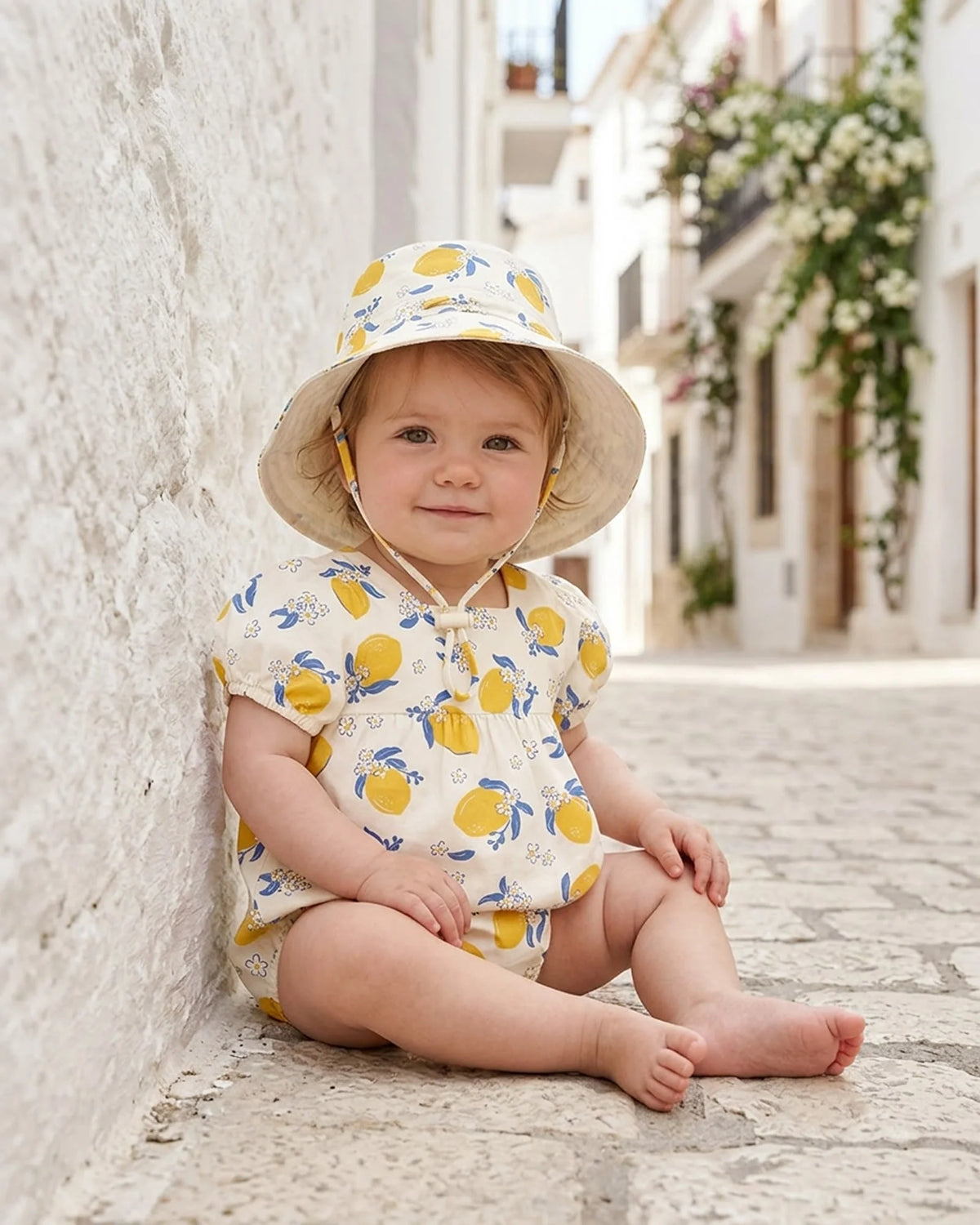 Toshi Baby Romper Arcadia | Lemonade Cream