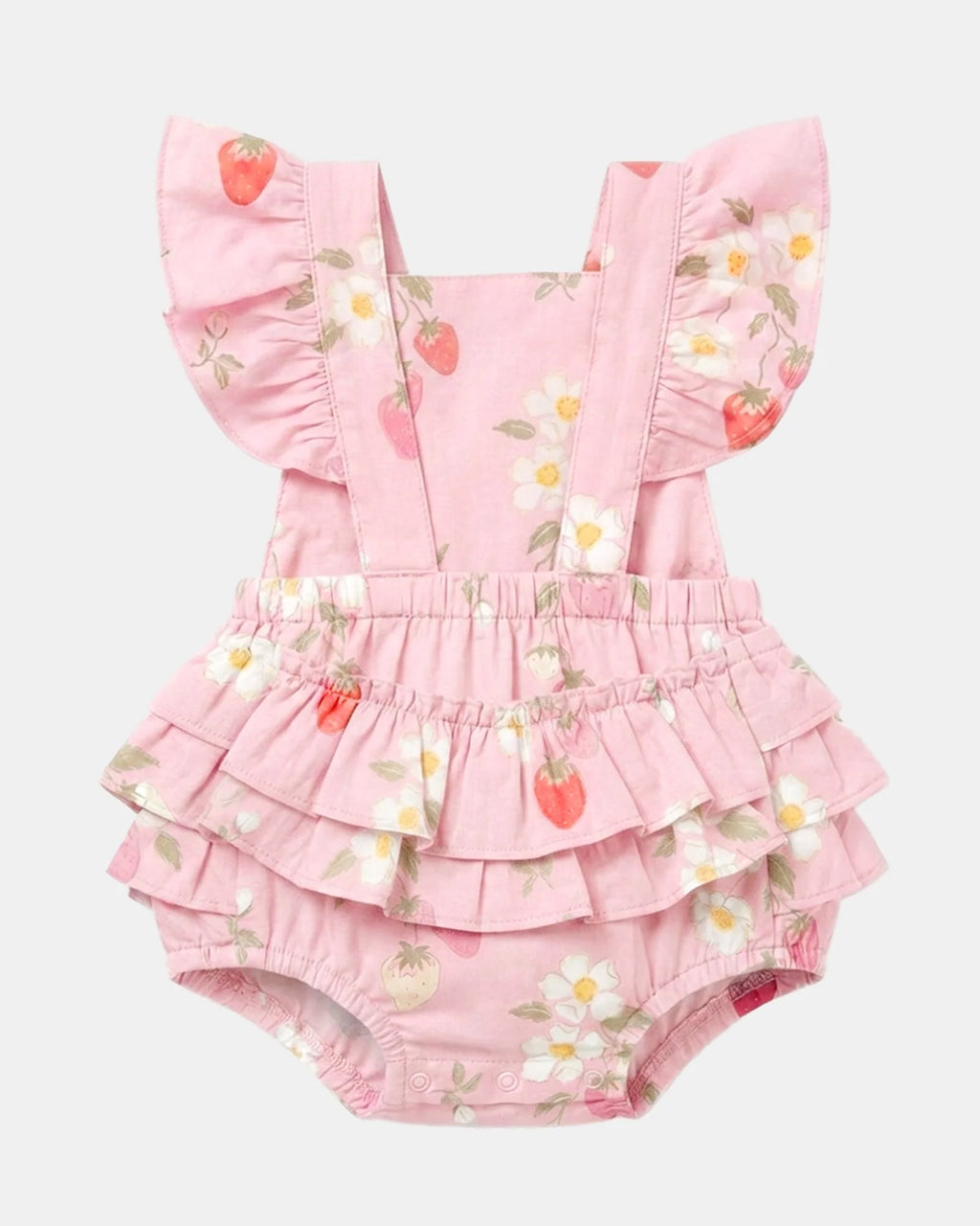 Toshi Baby Romper Strawberry Fields | Blossom