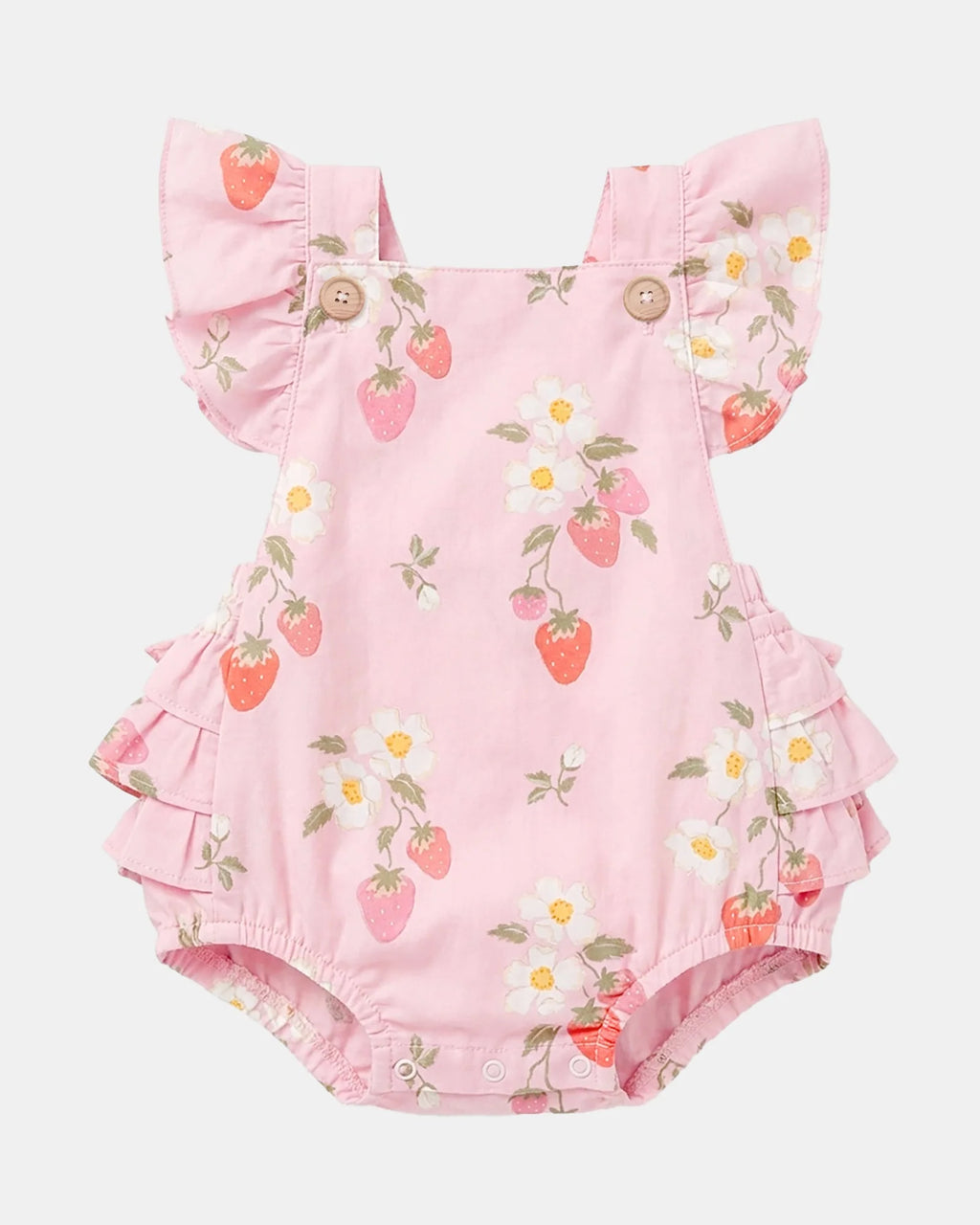 Toshi Baby Romper Strawberry Fields | Blossom