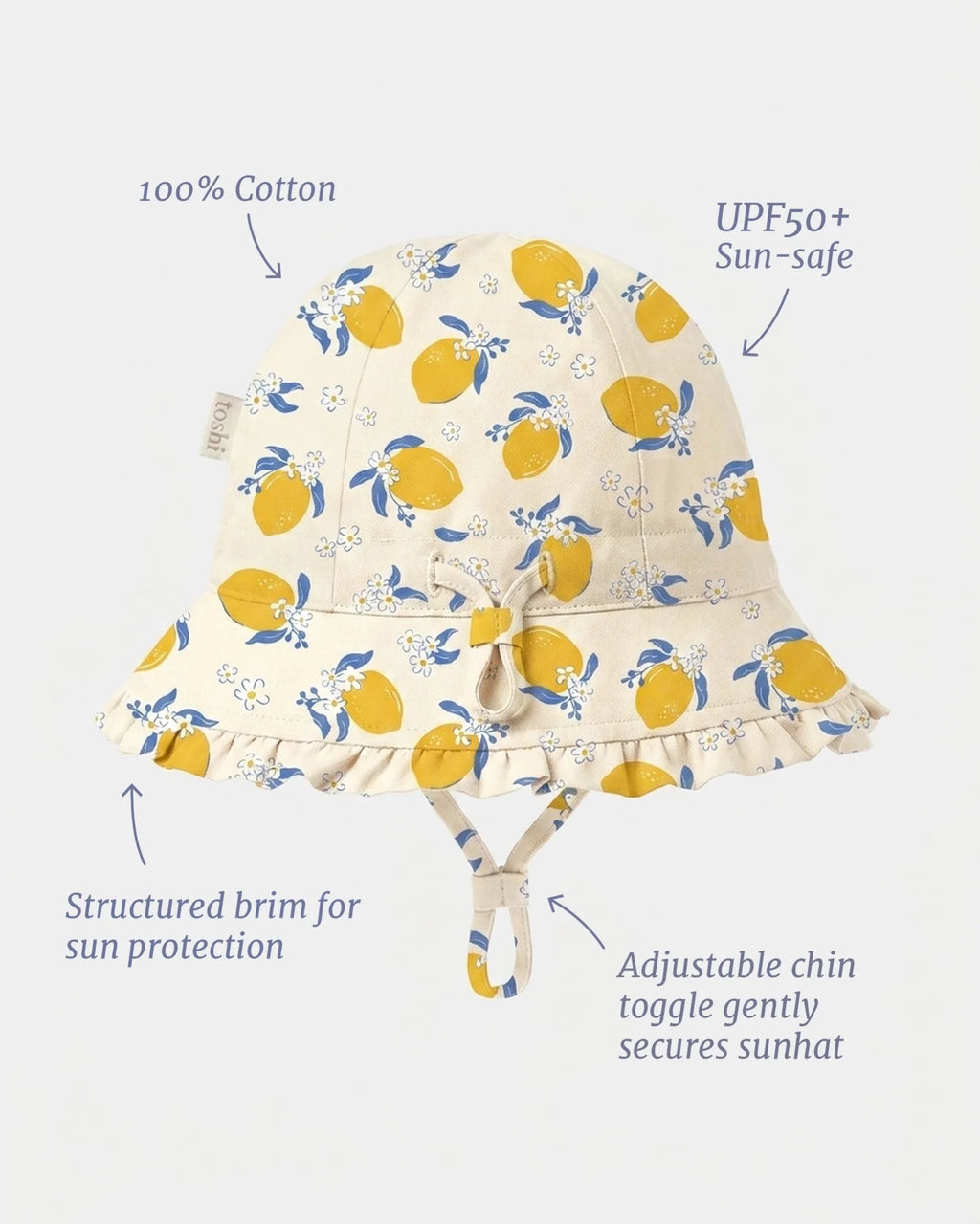 Lemonade Cream Bell Hat Arcadia UPF 50+ | Toshi