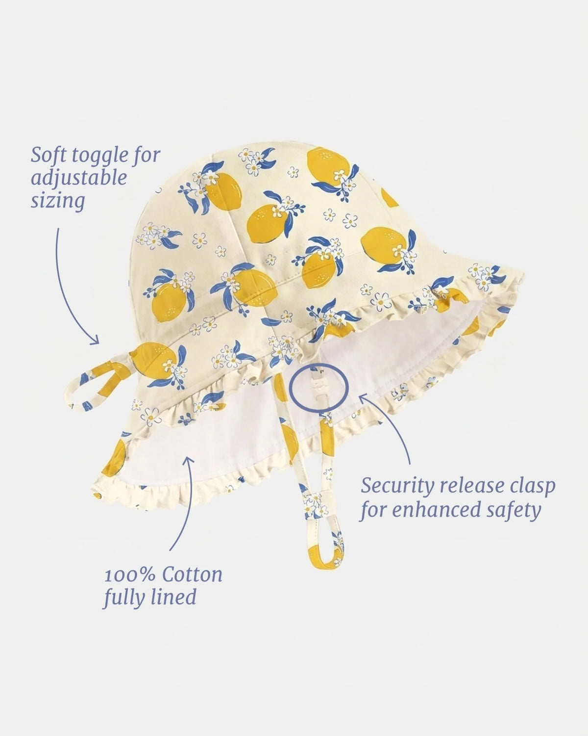 Lemonade Cream Bell Hat Arcadia UPF 50+ | Toshi