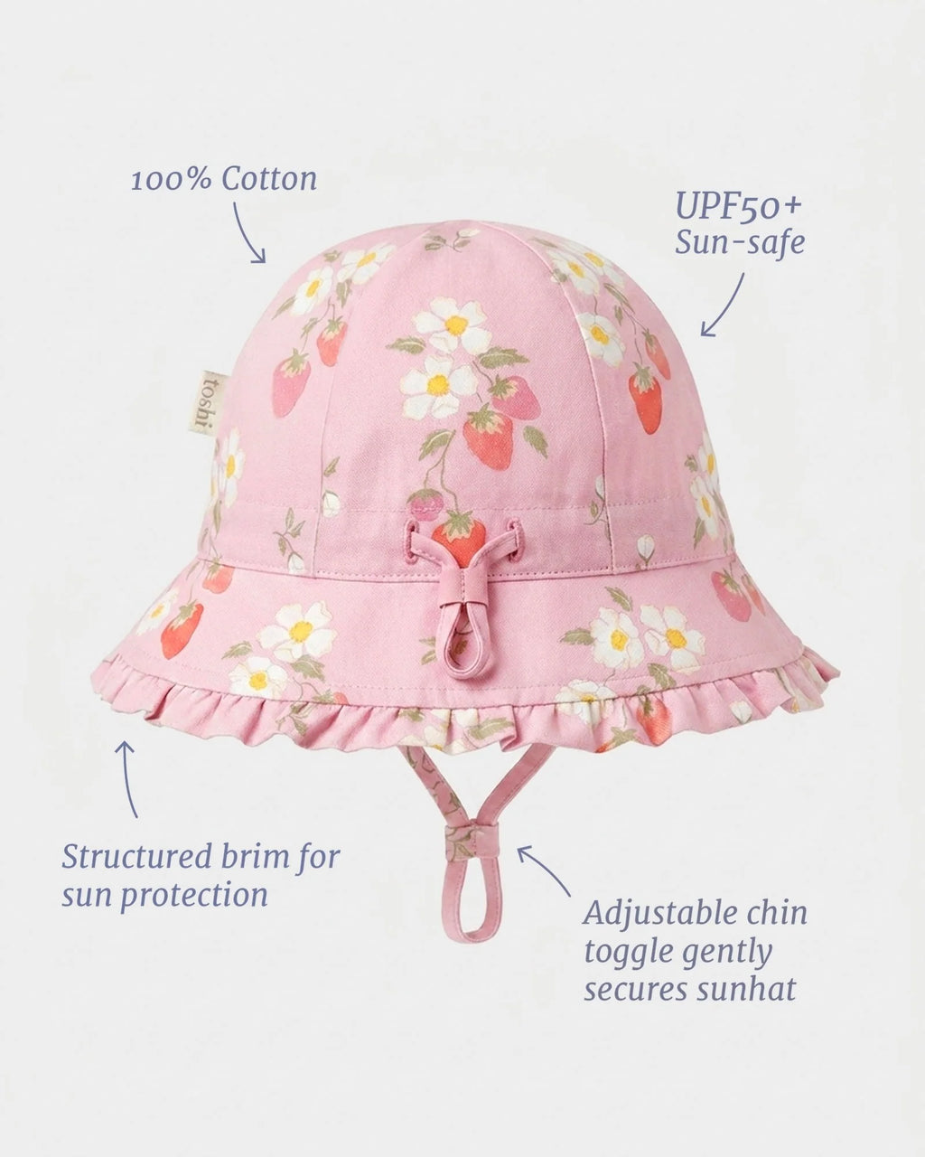 Strawberry Fields Blossom Bell Hat Arcadia UPF 50+ | Toshi