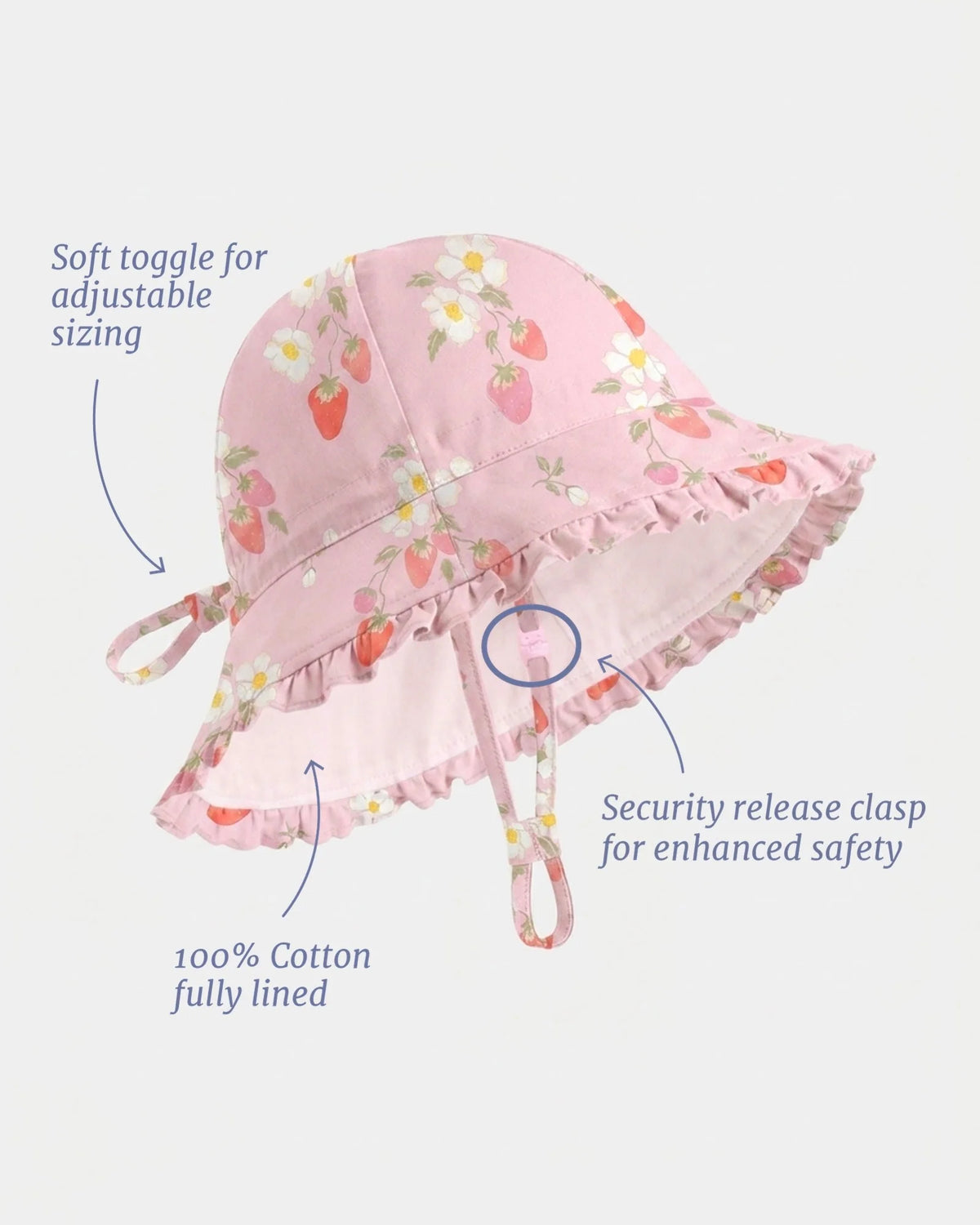 Strawberry Fields Blossom Bell Hat Arcadia UPF 50+ | Toshi