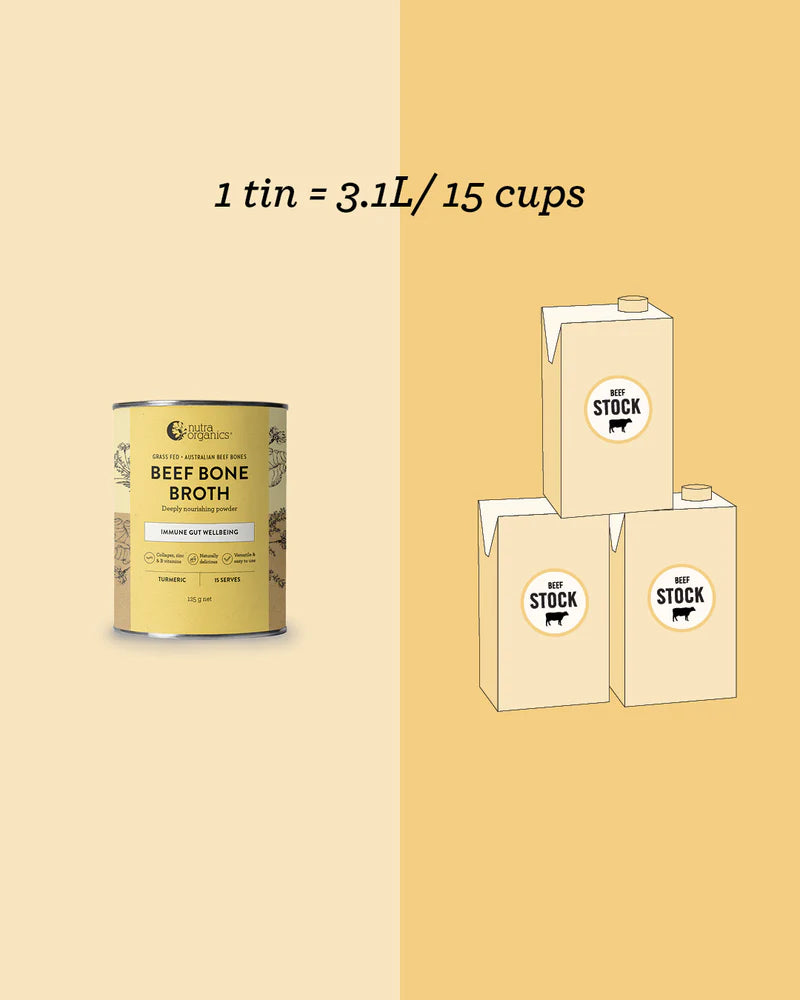 Nutra Natural Beef Bone Broth Powder - Turmeric