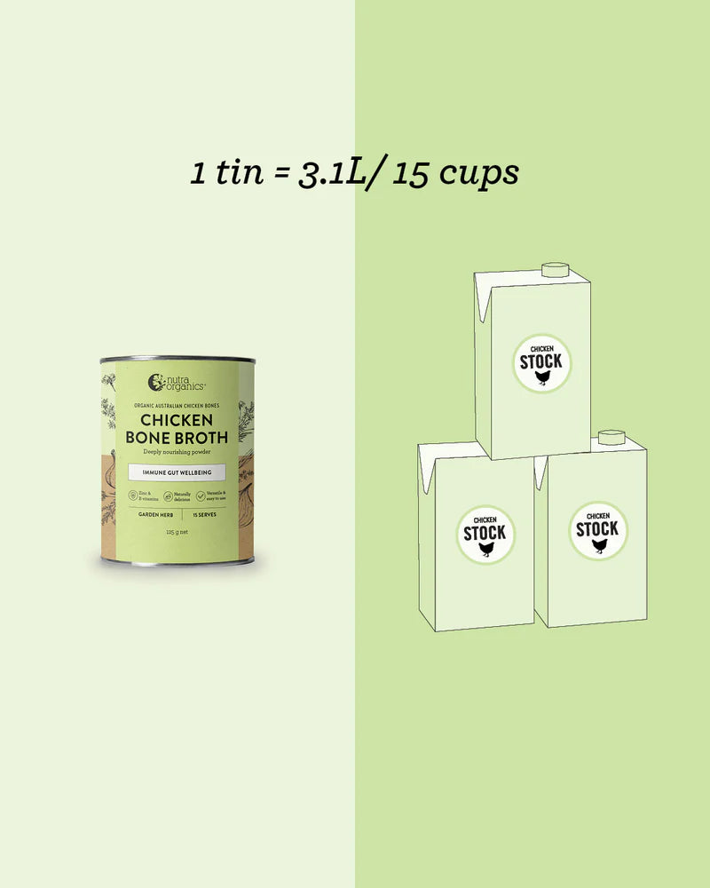 Nutra Natural Chicken Bone Broth - Garden Herb