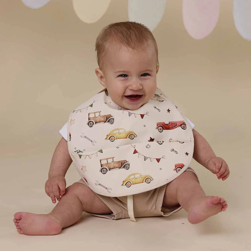 Snuggle Hunny Vintage Cars Snuggle Bib