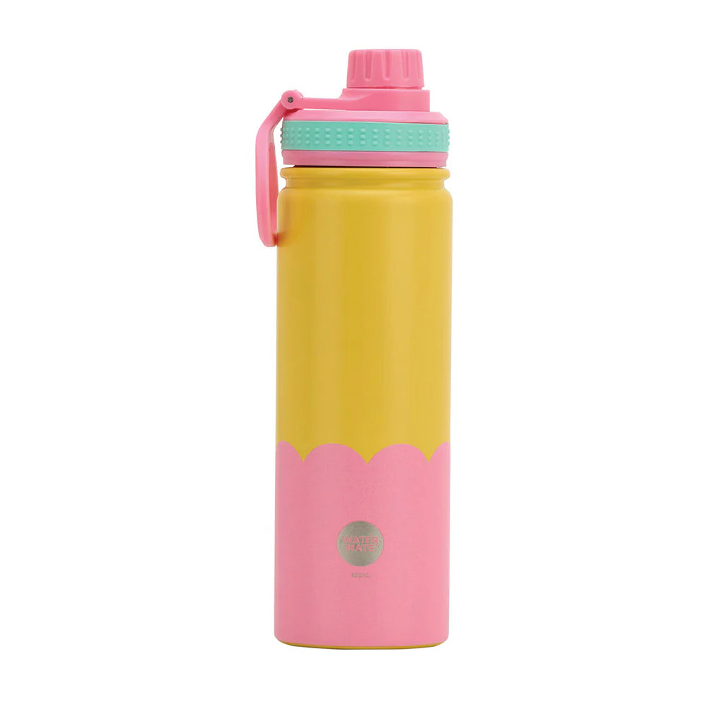 Watermate Wave Drink Bottle | Yellow & Candy 600ml