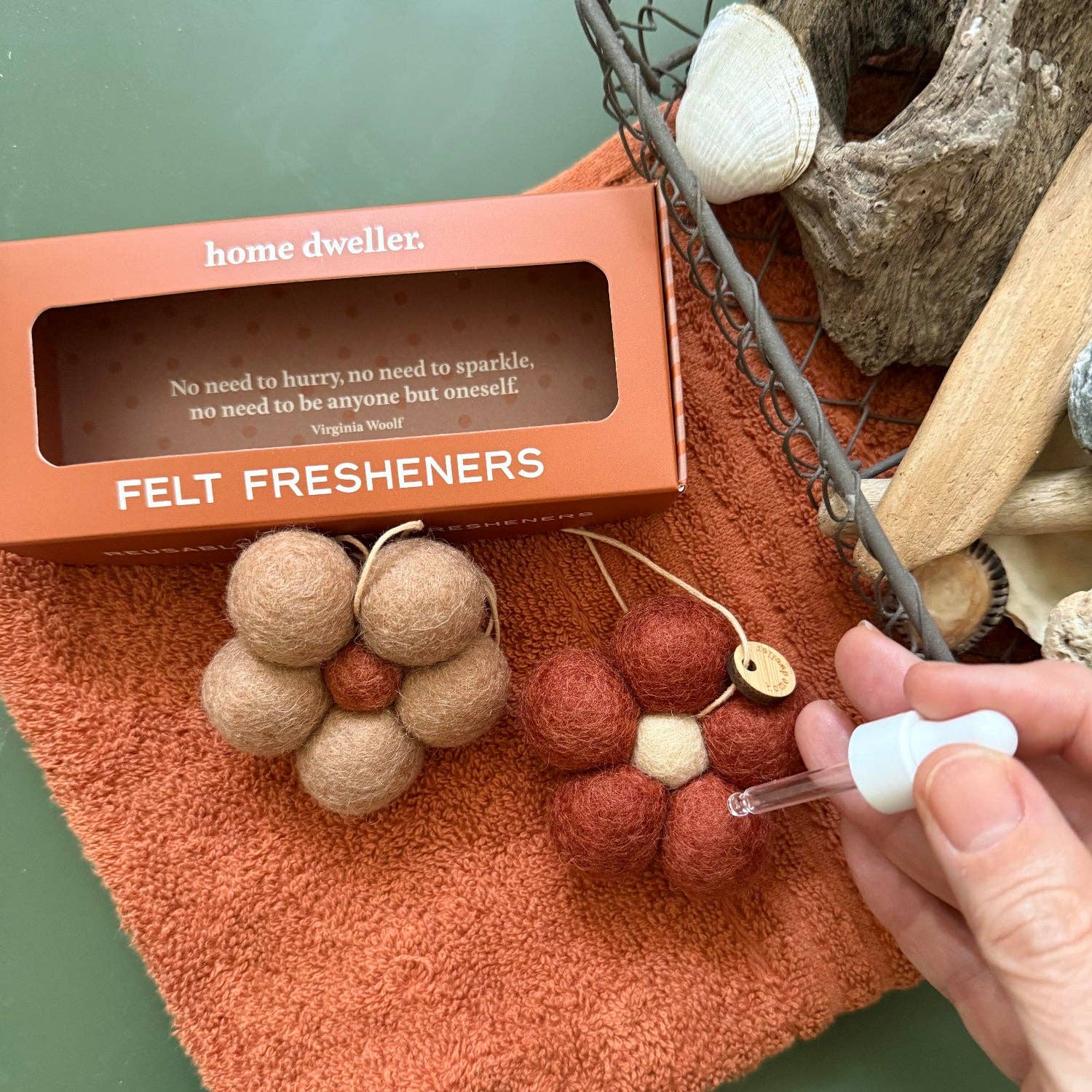 Felt Flower Fresheners - Creamy Caramel