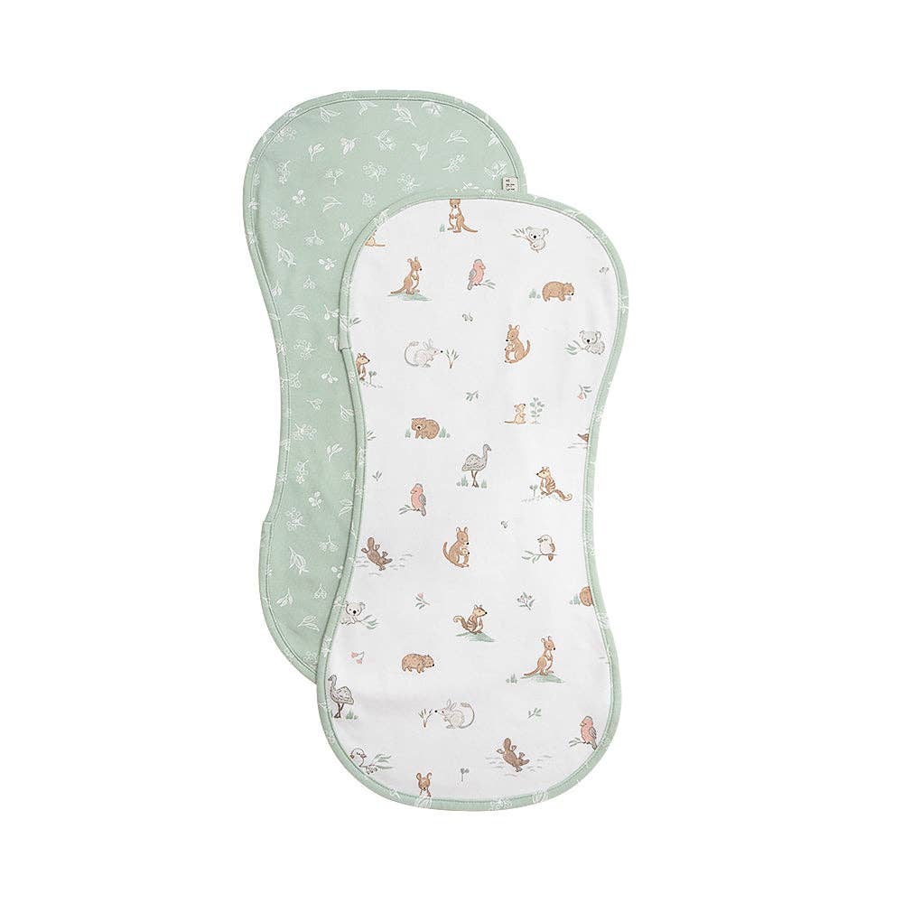 Organic Burp Cloths - Australiana 2 pack