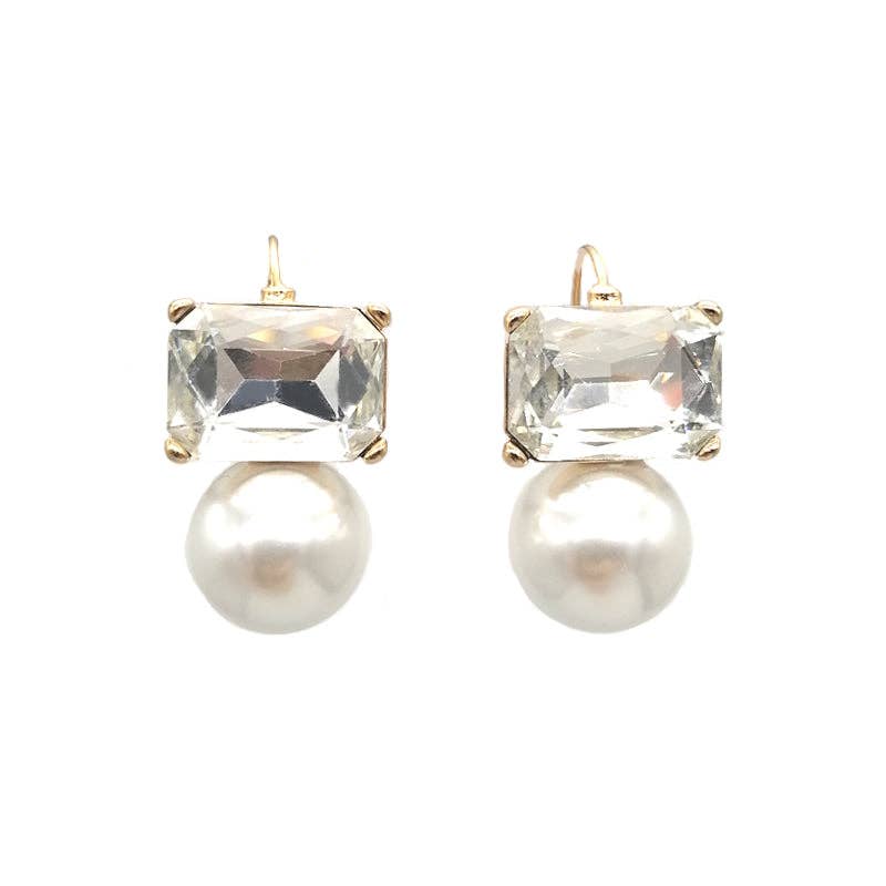 Maggie Earrings | Clear Crystal