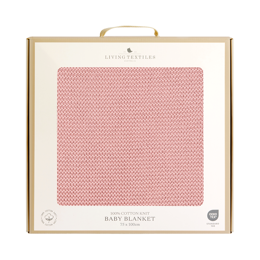 Pram Knitted Blanket | Dusty Rose