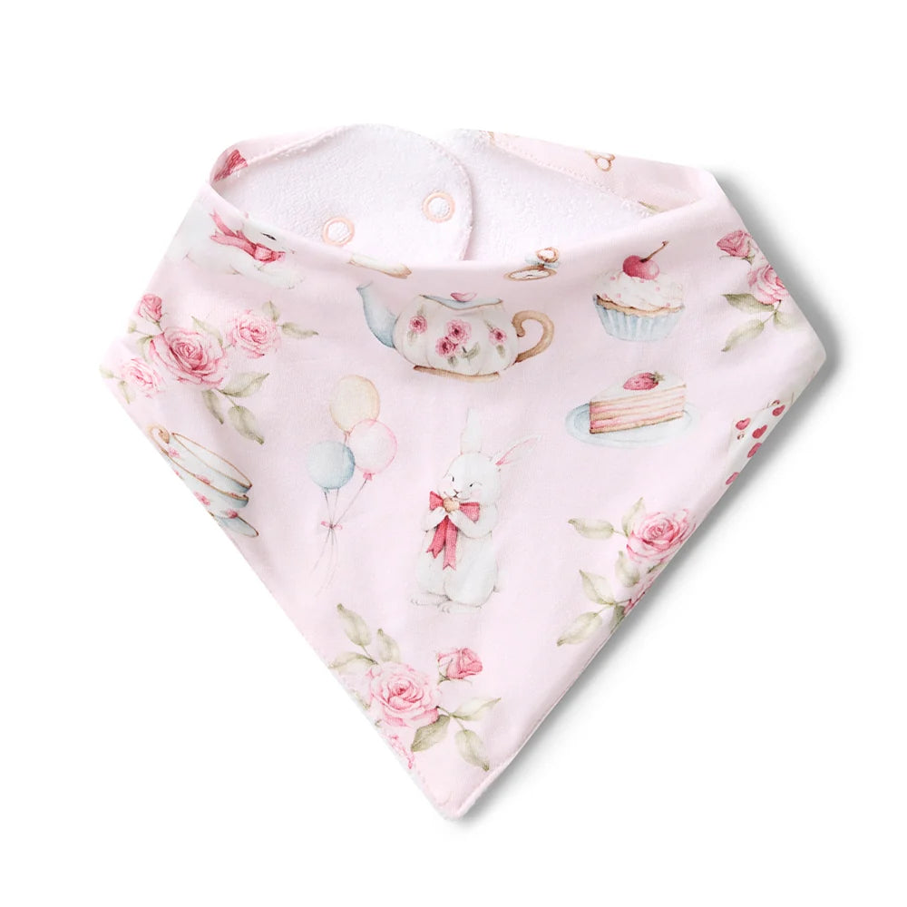 Snuggle Hunny Alice’s Tea Party Organic Dribble Bib